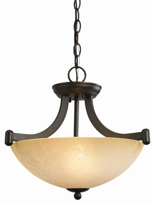 Canarm - ICH375A03RA14 - Three Light Chandelier - Warren - Rubbed Antique