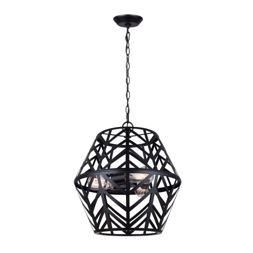 Canarm - ICH635B03BK17 - Three Light Chandelier - Maud - Matte Black