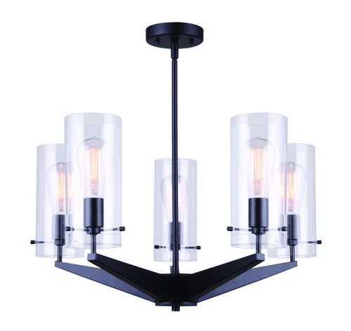 Canarm - ICH759A05BK - Five Light Chandelier - Joni - Black