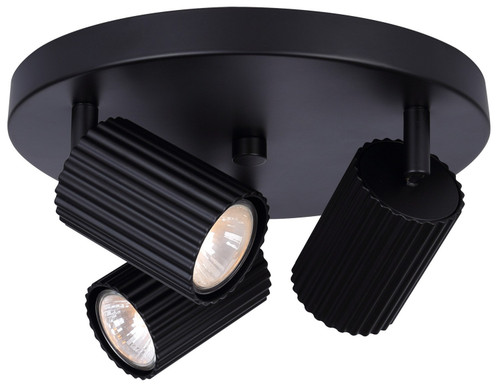 Canarm - ICW1119A03BK10 - Three Light Track Lighting - Rexton - Black