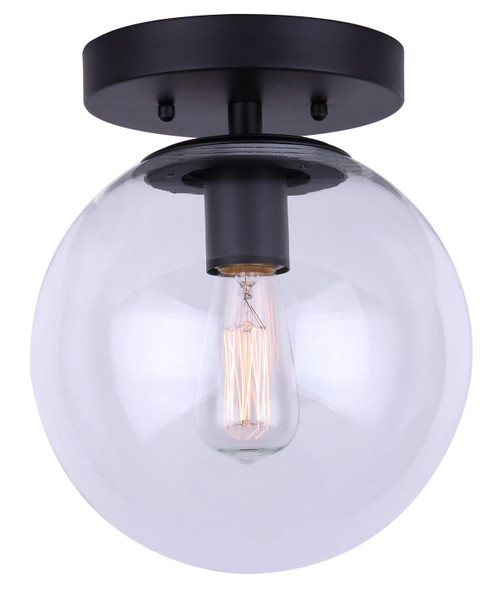 Canarm - IFM1029A08BK-CL - One Light Flush Mount - Camilo - Matte Black