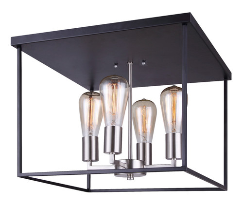 Canarm - IFM701A16BKN - Four Light Flush Mount - Roy - Metal