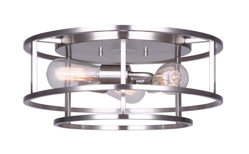 Canarm - IFM757A16BN - Three Light Flush Mount - Luca - Brushed Nickel