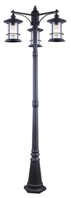 Canarm - IOL156BK - Three Light Outdoor Lantern - Treehouse - Black