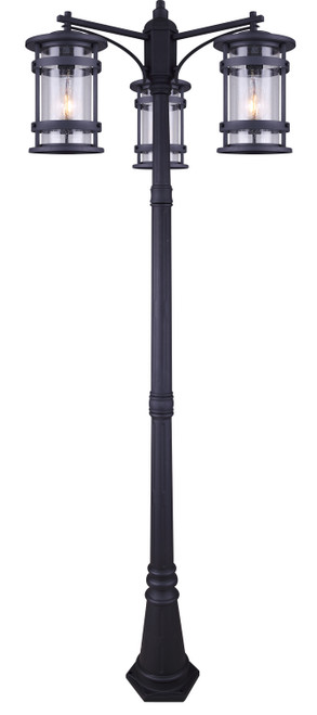 Canarm - IOL344BK - Three Light Outdoor Lantern - Duffy - Metal