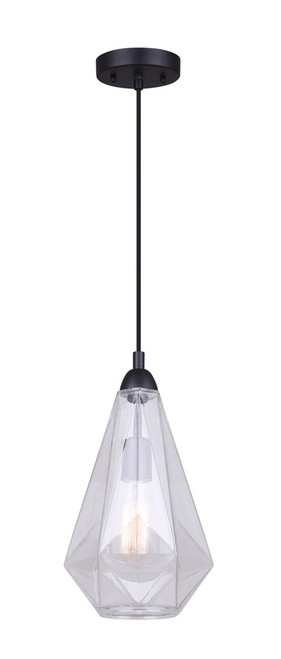 Canarm - IPL1006A01BK - One Light Pendant - Dune - Black