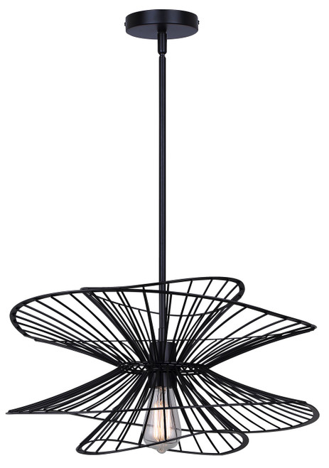 Canarm - IPL2193B01BK - One Light Pendant - Channel - Matte Black