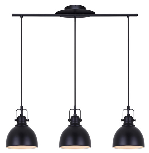Canarm - IPL622A03BK - Three Light Pendant - Polo - Matte Black