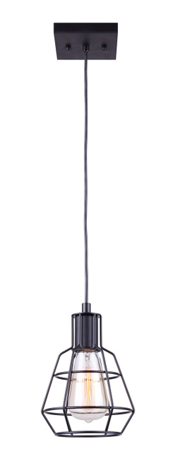 Canarm - IPL702A01BK - One Light Pendant - Wren - Metal