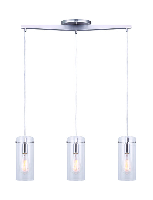 Canarm - IPL759A03BN - Three Light Pendant - Joni - Brushed Nickel