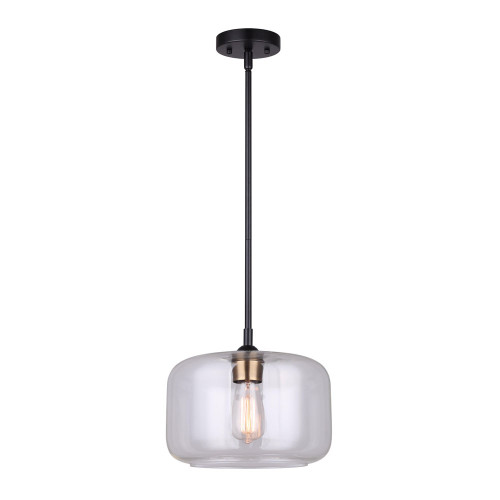 Canarm - IPL778B01BKG - One Light Pendant - Fauna - Matte Black And Gold