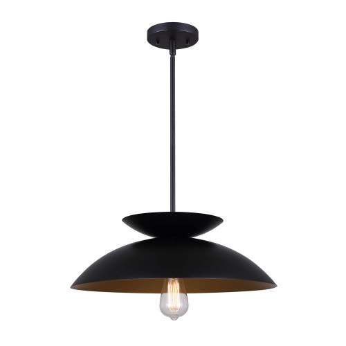 Canarm - IPL786B01BK - One Light Pendant - Ziva - Matte Black