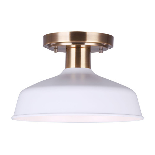 Canarm - ISF1055A01GDW - One Light Semi Flush Mount - Bello - Gold And White