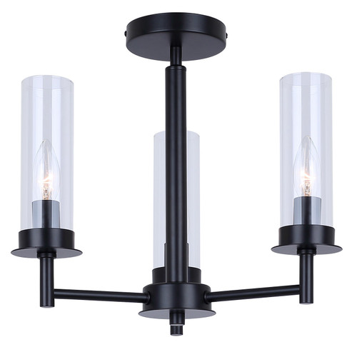 Canarm - ISF1205A03BK - Three Light Semi Flush Mount - Benson - Black