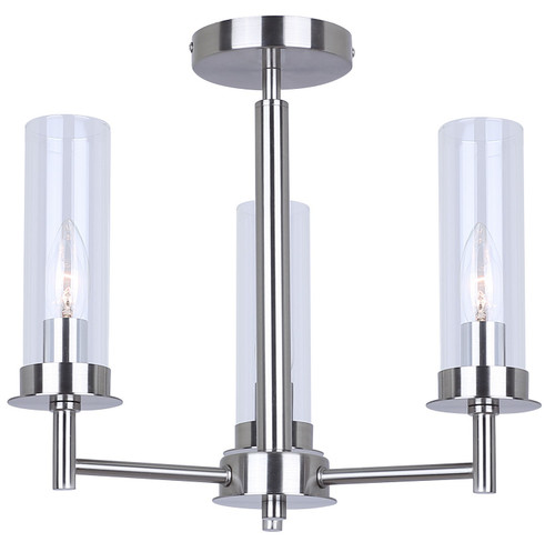 Canarm - ISF1205A03BN - Three Light Semi Flush Mount - Benson - Brushed Nickel