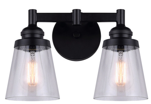 Canarm - IVL1097A02BK - Two Light Vanity - Declan - Matte Black