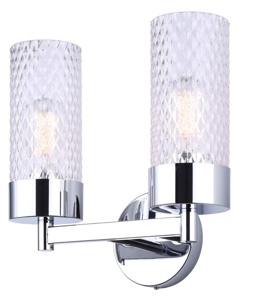 Canarm - IVL1168A02CH - Two Light Vanity - Eden - Chrome