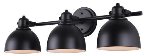 Canarm - IVL622A03BK - Three Light Vanity - Polo - Matte Black