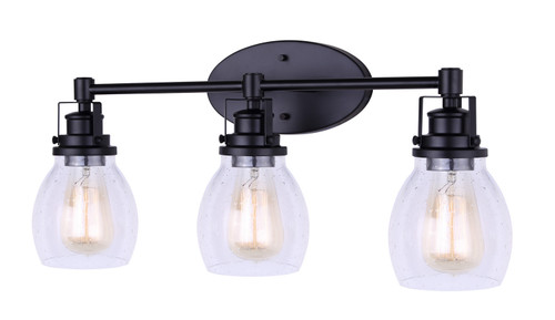 Canarm - IVL705A03BK - Three Light Vanity - Carson - Metal