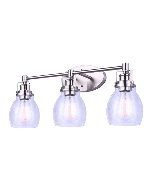 Canarm - IVL705A03BN - Three Light Vanity - Carson - Brushed Nickel
