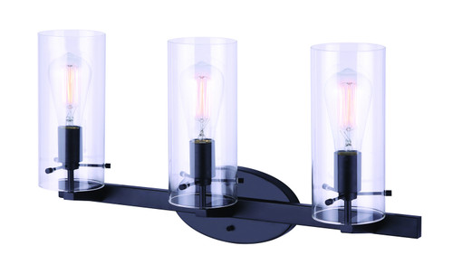 Canarm - IVL759A03BK - Three Light Vanity - Joni - Black