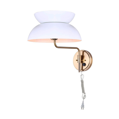 Canarm - IWF1096A01GDW - One Light Wall Sconce - Mila - Gold/Matte White