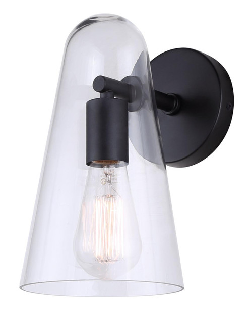 Canarm - IWF1144A01BK - One Light Wall Sconce - Luisa - Black