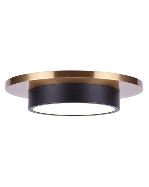 Canarm - LFM212B12BKG - LED Flush Mount - Jaxton - Matte Black And Gold