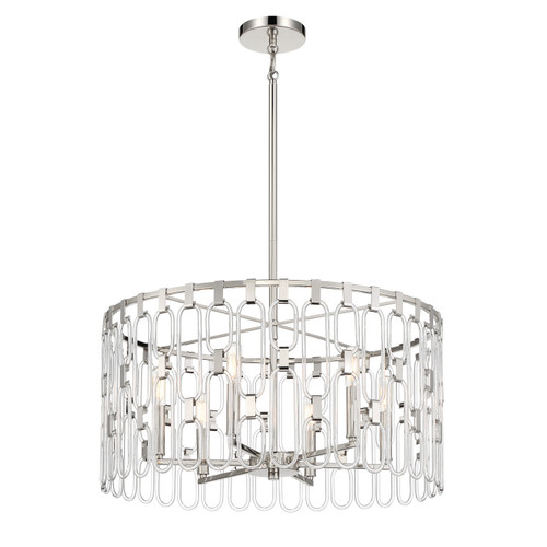 George Kovacs - P5386-613 - Six Light Pendant - Charming - Polished Nickel