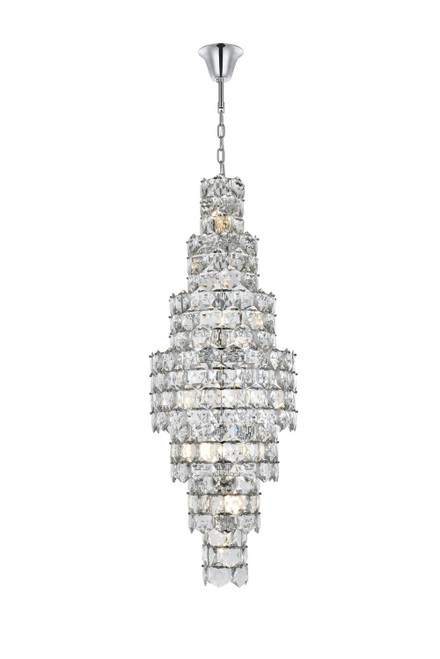 Elegant Lighting - 1050SR24C - 26 Light Chandelier - Adaline - Chrome and Clear
