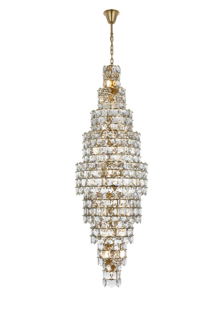 Elegant Lighting - 1050SR30SG - 41 Light Chandelier - Adaline - Satin Gold and Clear
