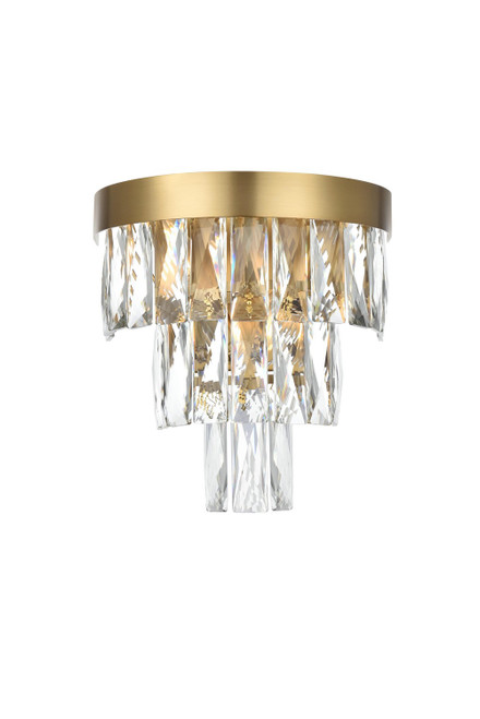 Elegant Lighting - 1060W10SG - Two Light Wall Sconce - Josephine - Satin Gold and Clear