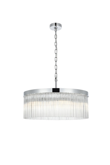 Elegant Lighting - 1070D24C - Six Light Chandelier - Harlow - Chrome and Clear