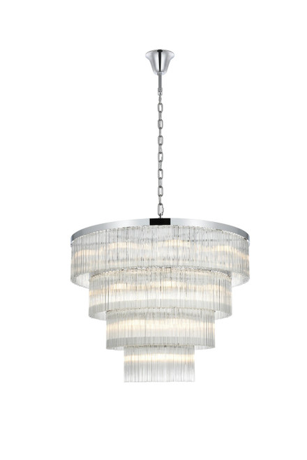 Elegant Lighting - 1070G40C - 28 Light Chandelier - Harlow - Chrome and Clear