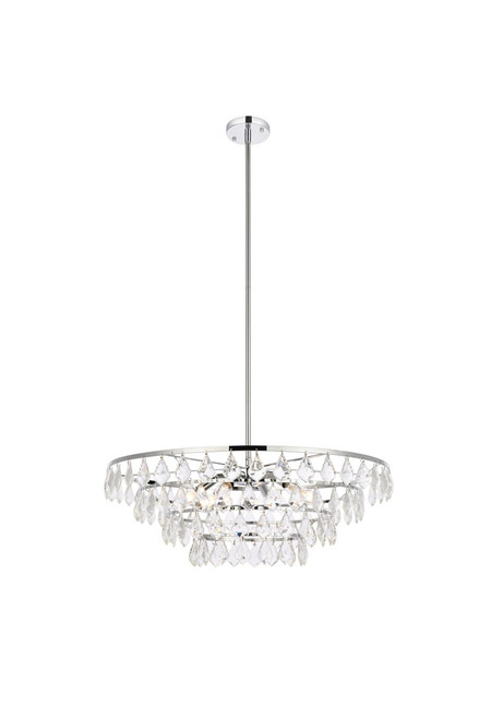 Elegant Lighting - 1101D28C - Six Light Pendant - Ella - Chrome