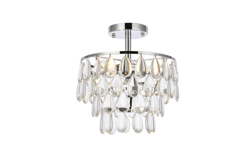 Elegant Lighting - 1103F12C - Three Light Flush Mount - Mila - chrome