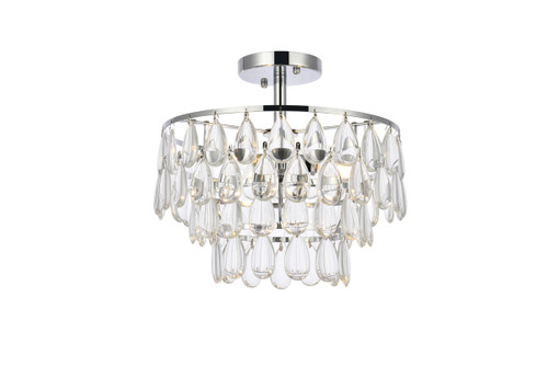 Elegant Lighting - 1103F14C - Three Light Flush Mount - Mila - chrome