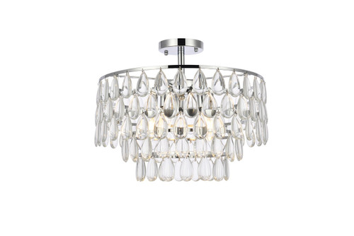Elegant Lighting - 1103F18C - Five Light Flush Mount - Mila - chrome