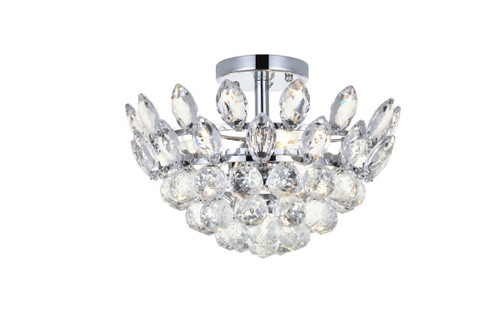 Elegant Lighting - 1105F14C - Three Light Flush Mount - Emilia - Chrome