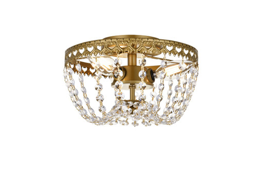 Elegant Lighting - 1112F10BR - Three Light Flush Mount - Kylie - brass