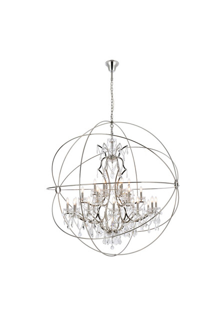 Elegant Lighting - 1130G60PN/RC - 25 Light Chandelier - Geneva - Polished nickel