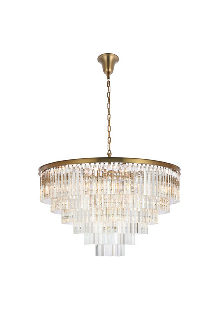 Elegant Lighting - 1201D44SG/RC - 33 Light Chandelier - Sydney - satin gold