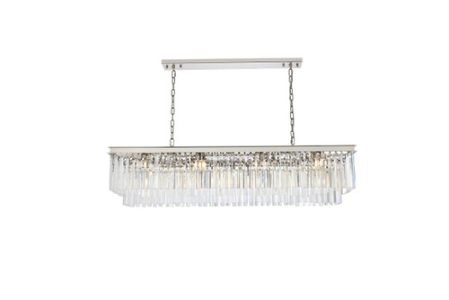 Elegant Lighting - 1202D60PN/RC - 12 Light Chandelier - Sydney - Polished nickel