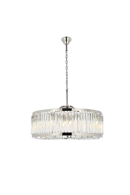 Elegant Lighting - 1203D35PN/RC - Ten Light Chandelier - Chelsea - Polished nickel