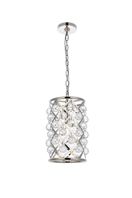 Elegant Lighting - 1204D8PN/RC - One Light Pendant - Madison - Polished Nickel