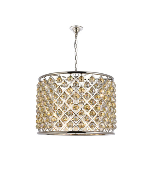 Elegant Lighting - 1206D27PN-GT/RC - Eight Light Chandelier - Madison - Polished nickel