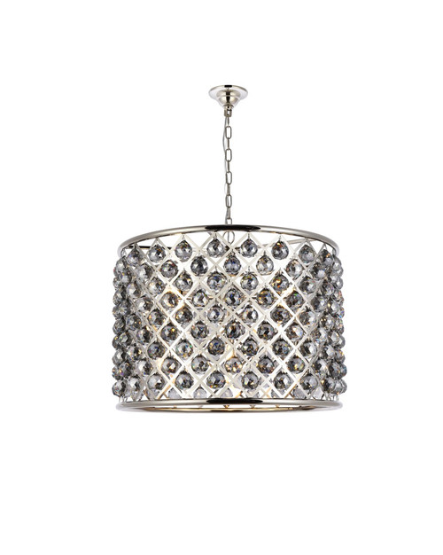 Elegant Lighting - 1206D27PN-SS/RC - Eight Light Chandelier - Madison - Polished nickel