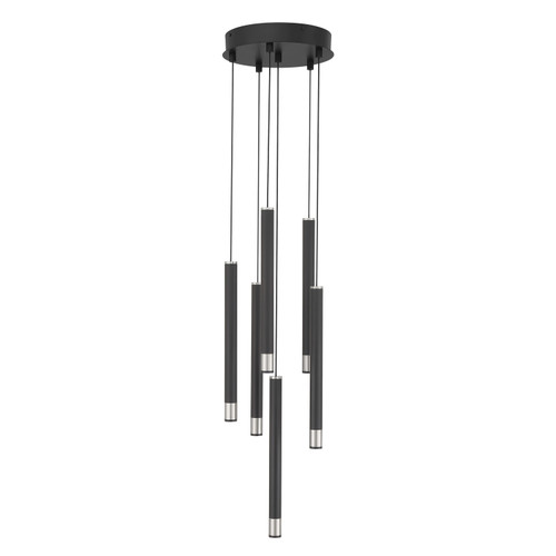 George Kovacs - P5404-691-L - LED Pendant - Wand - Brushed Nickel and Coal Highlights