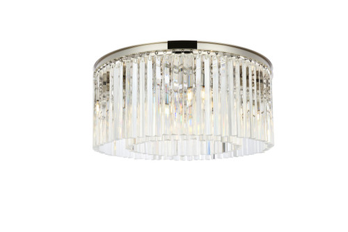 Elegant Lighting - 1208F31PN/RC - Eight Light Flush Mount - Sydney - Polished nickel