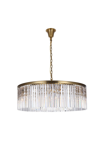 Elegant Lighting - 1208G43SG/RC - Ten Light Chandelier - Sydney - satin gold